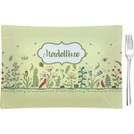 Nature Inspired Rectangular Glass Appetizer / Dessert Plate - Single or Set (Personalized)