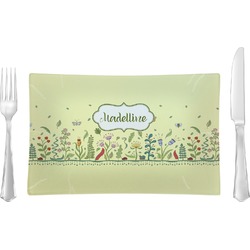 Nature Inspired Glass Rectangular Lunch / Dinner Plate (Personalized)