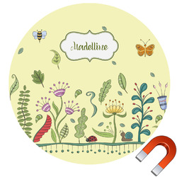 Nature Inspired Round Car Magnet - 6" (Personalized)