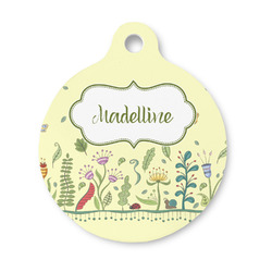 Nature Inspired Round Pet ID Tag - Small (Personalized)