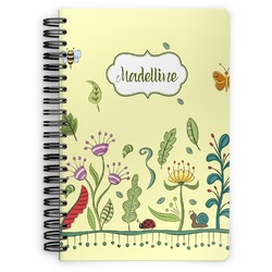 Nature Inspired Spiral Notebook - 7x10 w/ Name or Text