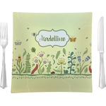 Nature Inspired Glass Square Lunch / Dinner Plate 9.5" (Personalized)