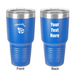 Nature Inspired 30 oz Stainless Steel Tumbler - Royal Blue - Double-Sided (Personalized)