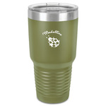 Nature Inspired 30 oz Stainless Steel Tumbler - Olive - Single-Sided (Personalized)