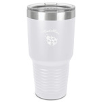 Nature Inspired 30 oz Stainless Steel Tumbler - White - Single-Sided (Personalized)