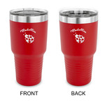 Nature Inspired 30 oz Stainless Steel Tumbler - Red - Double Sided (Personalized)