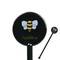 Nature Inspired Black Plastic 5.5" Stir Stick - Round - Closeup