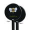 Nature Inspired Black Plastic 5.5" Stir Stick - Single Sided - Round - Front & Back