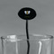 Nature Inspired Black Plastic 7" Stir Stick - Oval - Main