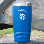 Nature Inspired 20 oz Stainless Steel Tumbler - Royal Blue - Double Sided (Personalized)