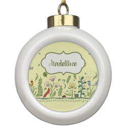 Nature Inspired Ceramic Ball Ornament (Personalized)