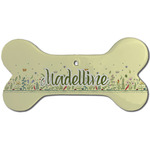 Nature Inspired Ceramic Dog Ornament - Front w/ Name or Text