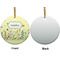 Nature Inspired Ceramic Flat Ornament - Circle Front & Back (APPROVAL)