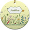 Nature Inspired Ceramic Flat Ornament - Circle (Front)
