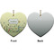 Nature Inspired Ceramic Flat Ornament - Heart Front & Back (APPROVAL)