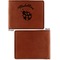 Nature Inspired Cognac Leatherette Bifold Wallets - Front and Back Single Sided - Apvl