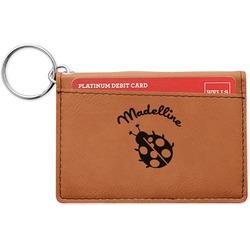 Nature Inspired Leatherette Keychain ID Holder - Double Sided (Personalized)