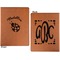 Nature Inspired Cognac Leatherette Portfolios with Notepad - Large - Double Sided - Apvl