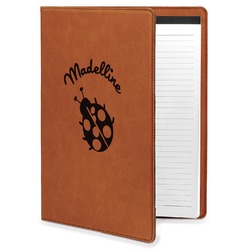 Nature Inspired Leatherette Portfolio with Notepad - Large - Double Sided (Personalized)