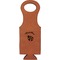 Nature Inspired Cognac Leatherette Wine Totes - Single Front