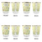 Nature Inspired Glass Shot Glass - with gold rim - Set of 4 - APPROVAL