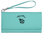 Nature Inspired Ladies Leatherette Wallet - Laser Engraved- Teal (Personalized)