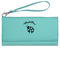 Nature Inspired Ladies Wallet - Leather - Teal - Front View