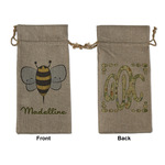 Nature Inspired Large Burlap Gift Bag - Front & Back (Personalized)