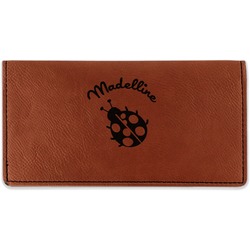 Nature Inspired Leatherette Checkbook Holder - Double Sided (Personalized)