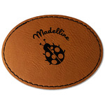 Nature Inspired Faux Leather Iron On Patch - Oval (Personalized)