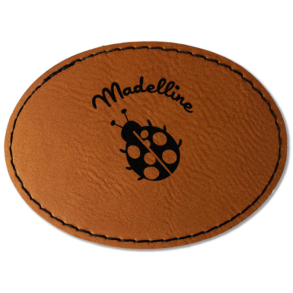 Custom Nature Inspired Faux Leather Iron On Patch - Oval (Personalized)