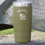 Nature Inspired 20 oz Stainless Steel Tumbler - Olive - Double Sided (Personalized)