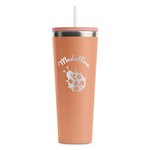 Nature Inspired RTIC Everyday Tumbler with Straw - 28oz - Peach - Double-Sided (Personalized)