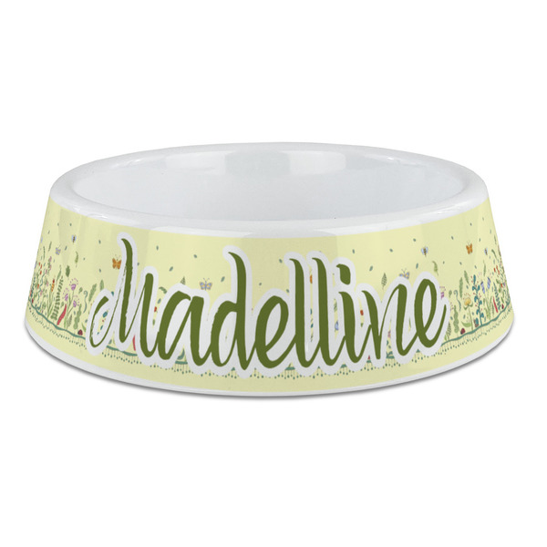 Custom Nature Inspired Plastic Dog Bowl - Large (Personalized)