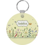 Nature Inspired Round Plastic Keychain (Personalized)