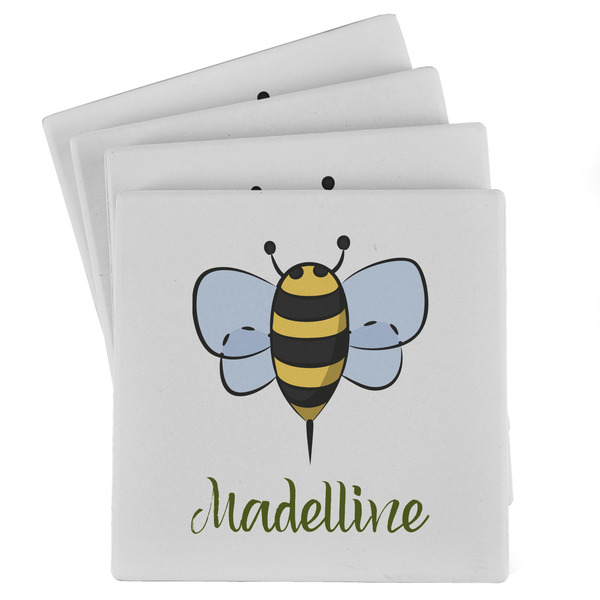 Custom Nature Inspired Absorbent Stone Coasters - Set of 4 (Personalized)