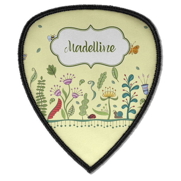 Custom Nature Inspired Iron on Shield Patch A w/ Name or Text