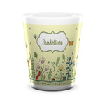 Nature Inspired Ceramic Shot Glass - 1.5 oz - White - Single (Personalized)