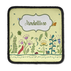 Nature Inspired Iron On Square Patch w/ Name or Text