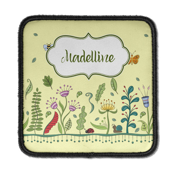 Custom Nature Inspired Iron On Square Patch w/ Name or Text