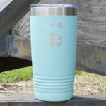 Nature Inspired 20 oz Stainless Steel Tumbler - Teal - Double Sided (Personalized)
