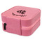 Nature Inspired Travel Jewelry Boxes - Leather - Pink - View from Rear