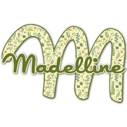 Nature Inspired Name & Initial Decal - Custom Sized (Personalized)