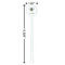 Nature Inspired White Plastic 5.5" Stir Stick - Round - Dimensions