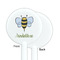 Nature Inspired White Plastic 5.5" Stir Stick - Single Sided - Round - Front & Back