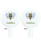 Nature Inspired White Plastic 7" Stir Stick - Double Sided - Round - Front & Back