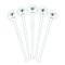 Nature Inspired White Plastic 7" Stir Stick - Round - Fan View