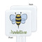 Nature Inspired White Plastic Stir Stick - Single Sided - Square - Approval