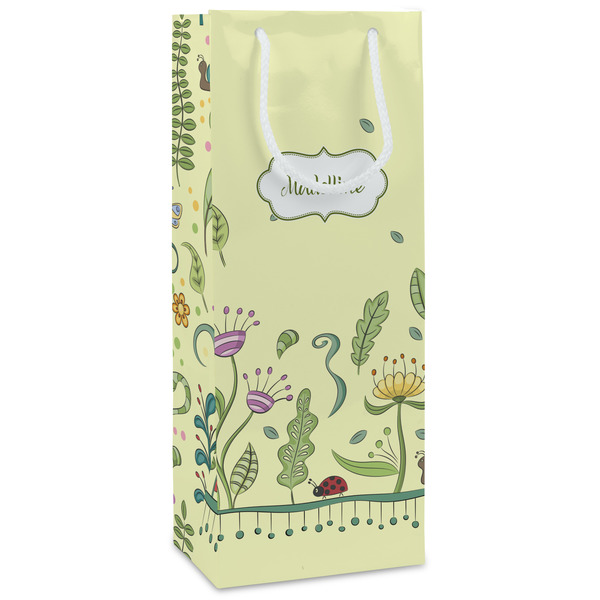 Custom Nature Inspired Wine Gift Bags - Matte (Personalized)