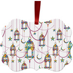 Hanging Lanterns Metal Frame Ornament - Double Sided